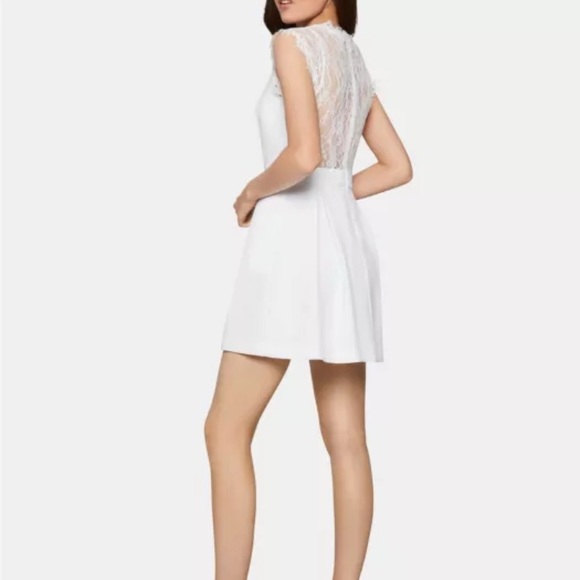 BCBGeneration Womens Lace White Mini Party Dress 8 - Picture 2 of 7
